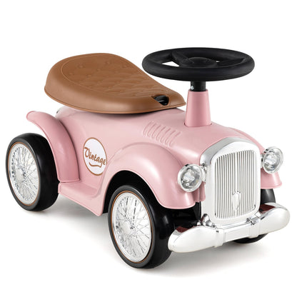 Kids Ride On Car with Under-seat Storage Space for 18-36 Months Boys and Girls Gifts-Pink