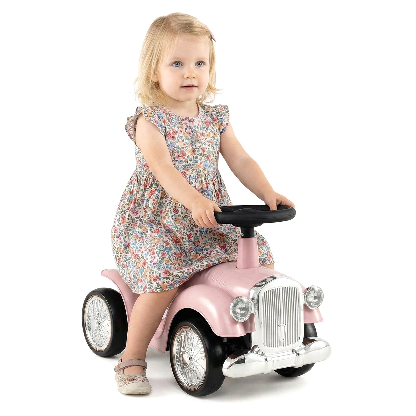 Kids Ride On Car with Under-seat Storage Space for 18-36 Months Boys and Girls Gifts-Pink
