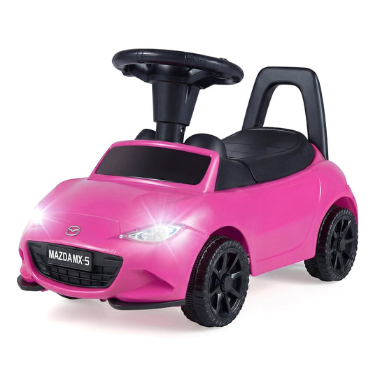 Kids Ride On Sliding Toy Mazda Licensed with Under-Seat Storage for Toddlers-Pink