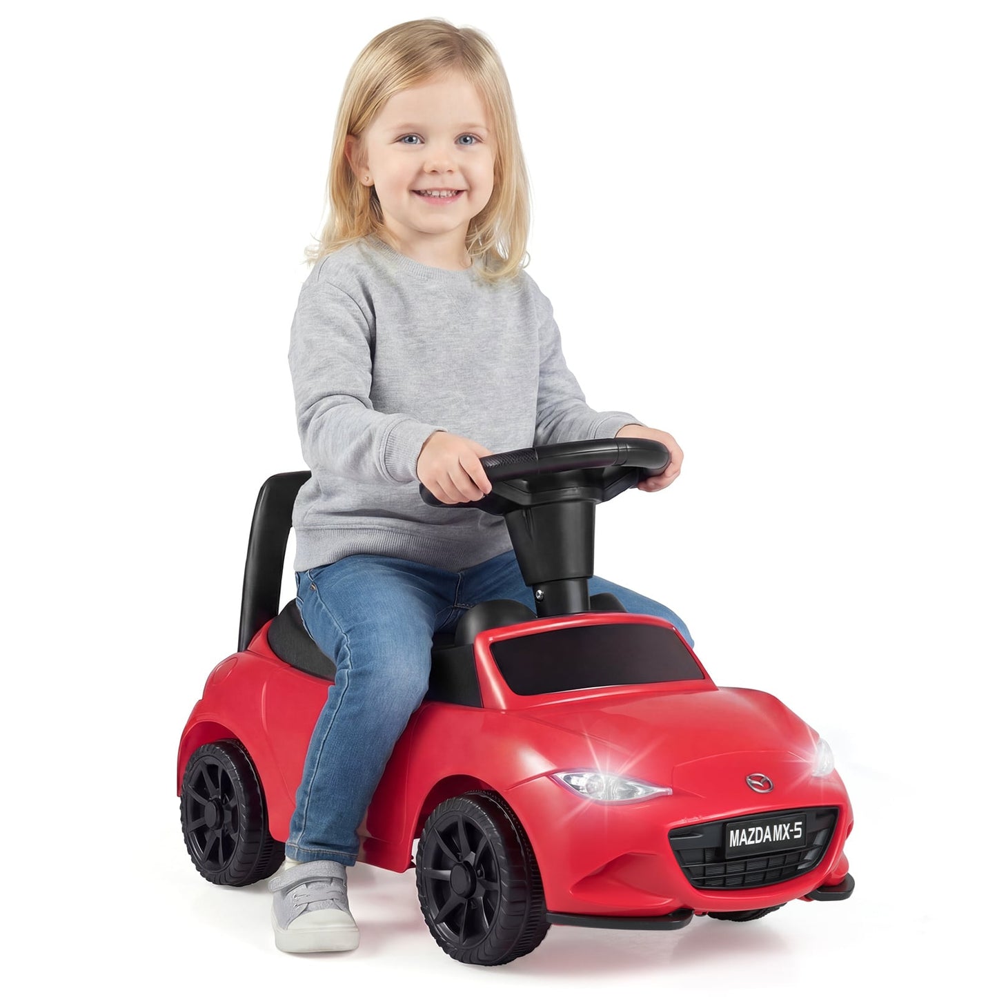 Kids Ride On Sliding Toy Mazda Licensed with Under-Seat Storage for Toddlers-Red
