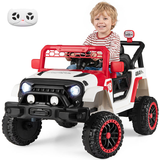 Kids Ride on Truck 12V Electric Toy Vehicle with Remote Control-Red