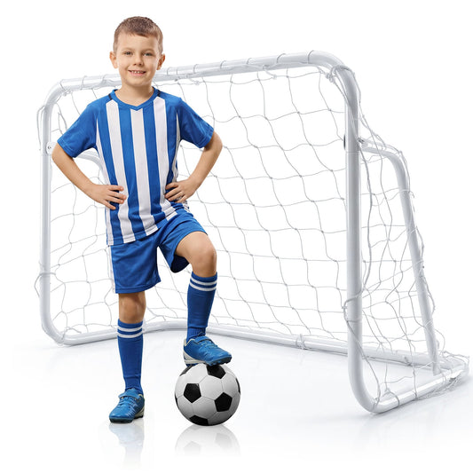 Kids Soccer Goal for Backyard Mini Metal Football Goal Post System with Net