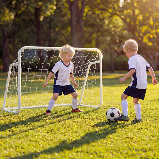 Kids Soccer Goal for Backyard Mini Metal Football Goal Post System with Net