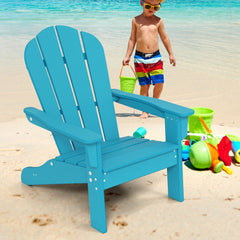 Kids Adirondack Chair All-Weather HDPE Toddler Lawn Chair-Turquoise
