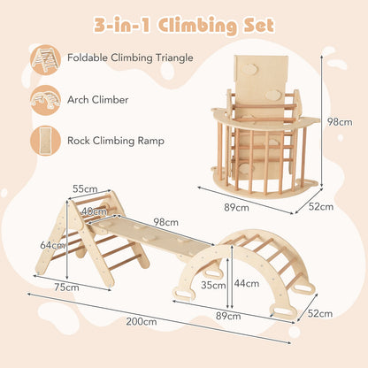 7-in-1 Toddler Climbing Frame with 6-Piece Baby Soft Play for Indoor Activities