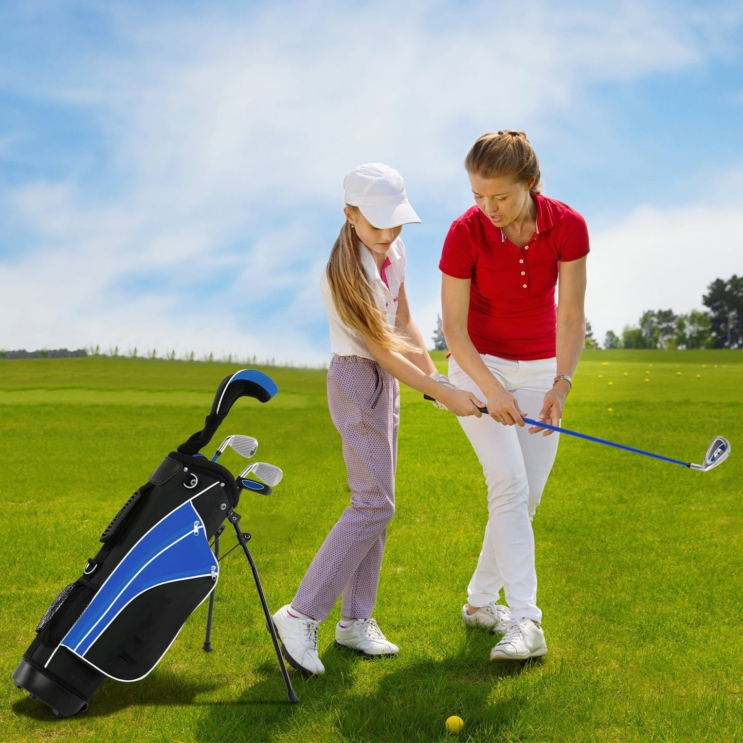 Kids Complete Golf Clubs Set for Boys and Girls Aged 8-10/11-13 Years-Blue