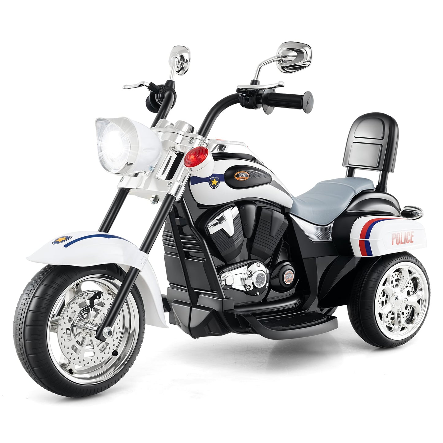 Kids Electric Motorcycle Motorbike 6V Battery Horn Headlight-Black
