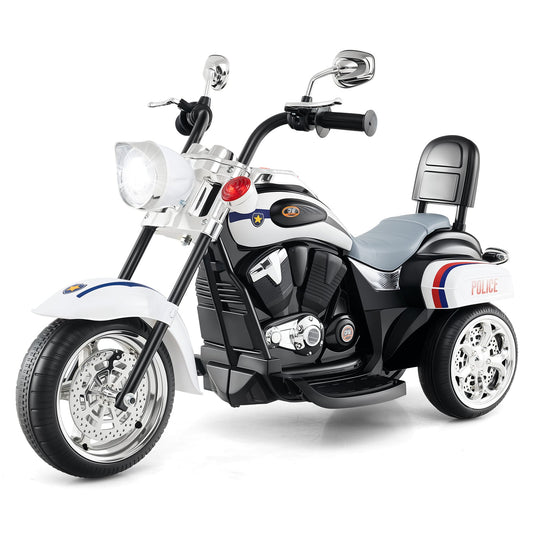 Kids Electric Motorcycle Motorbike 6V Battery Horn Headlight-Black