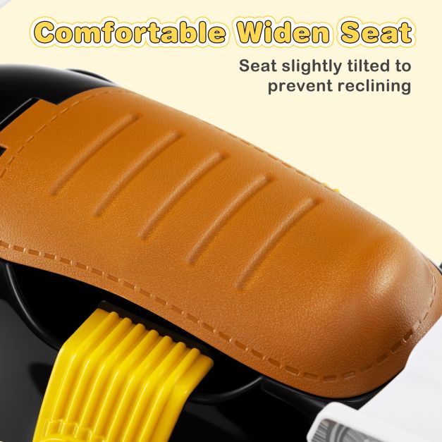 Kids Ride On Car Sliding Toy with Music and Cool Rear Wings-Black & Brown