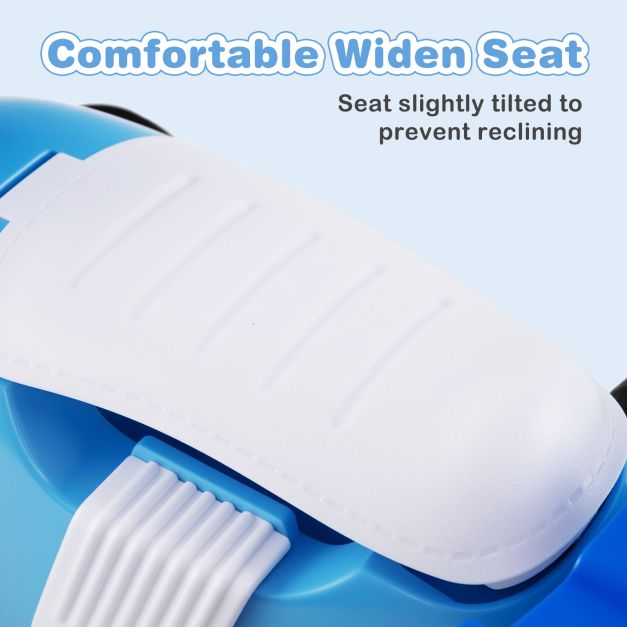 Kids Ride On Car Sliding Toy with Music and Cool Rear Wings-Blue