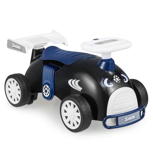 Kids Ride On Car Sliding Toy with Music and Cool Rear Wings-Black &amp; Blue