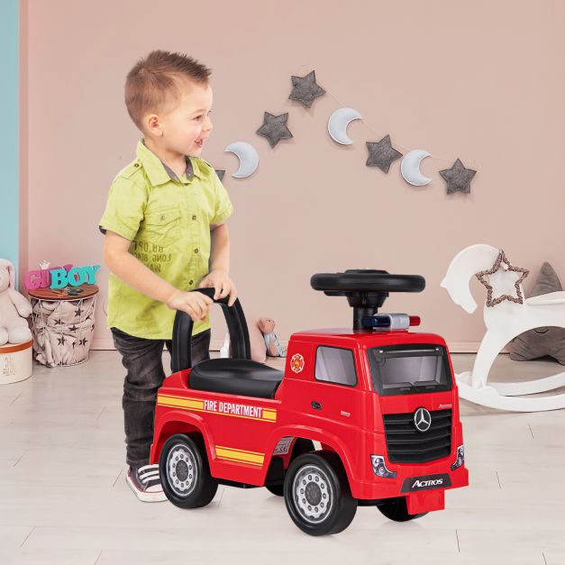 Kids Ride On Fire Truck Licensed Mercedes-Benz with Music-Red