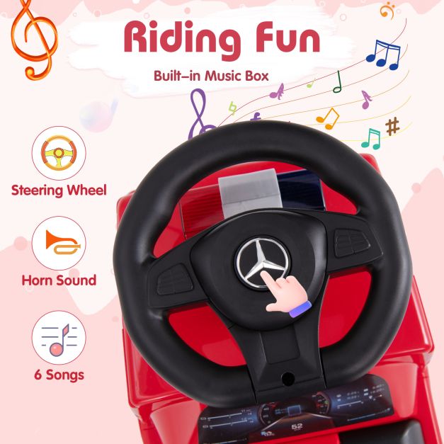 Kids Ride On Fire Truck Licensed Mercedes-Benz with Music-Red