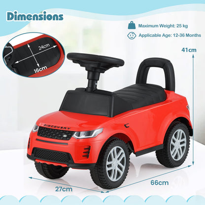 Kids Ride On Push Car Foot-to-Floor Walking Sliding Toy Car-Red
