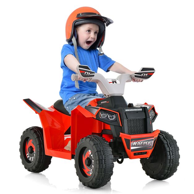 Kids Ride on ATV with Direction Control Large Seat-Red