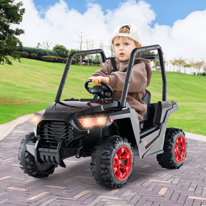 24V Kids Ride-on Car with 3 Adjustable Speeds-Black