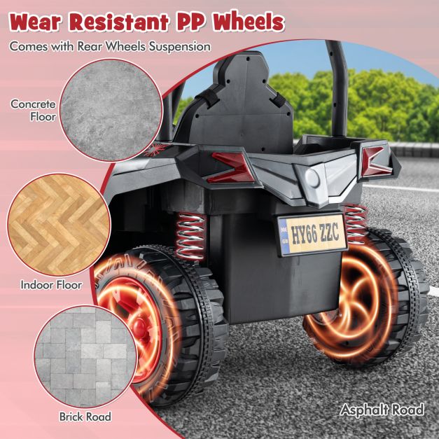 24V Kids Ride-on Car with 3 Adjustable Speeds-Black