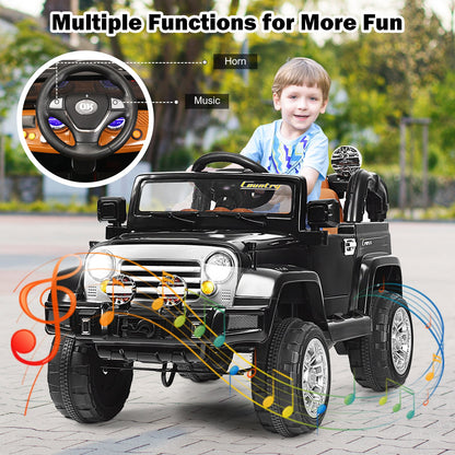 Kids Ride on Jeep Car Battery Powered with Remote Control-Black