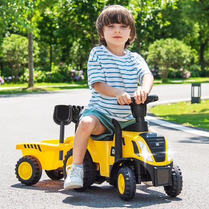 Kids Ride on Tractor Licensed Caterpillar Foot to Floor Sliding Car-Yellow &amp; Black