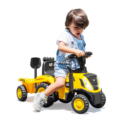 Kids Ride on Tractor Licensed Caterpillar Foot to Floor Sliding Car-Yellow &amp; Black