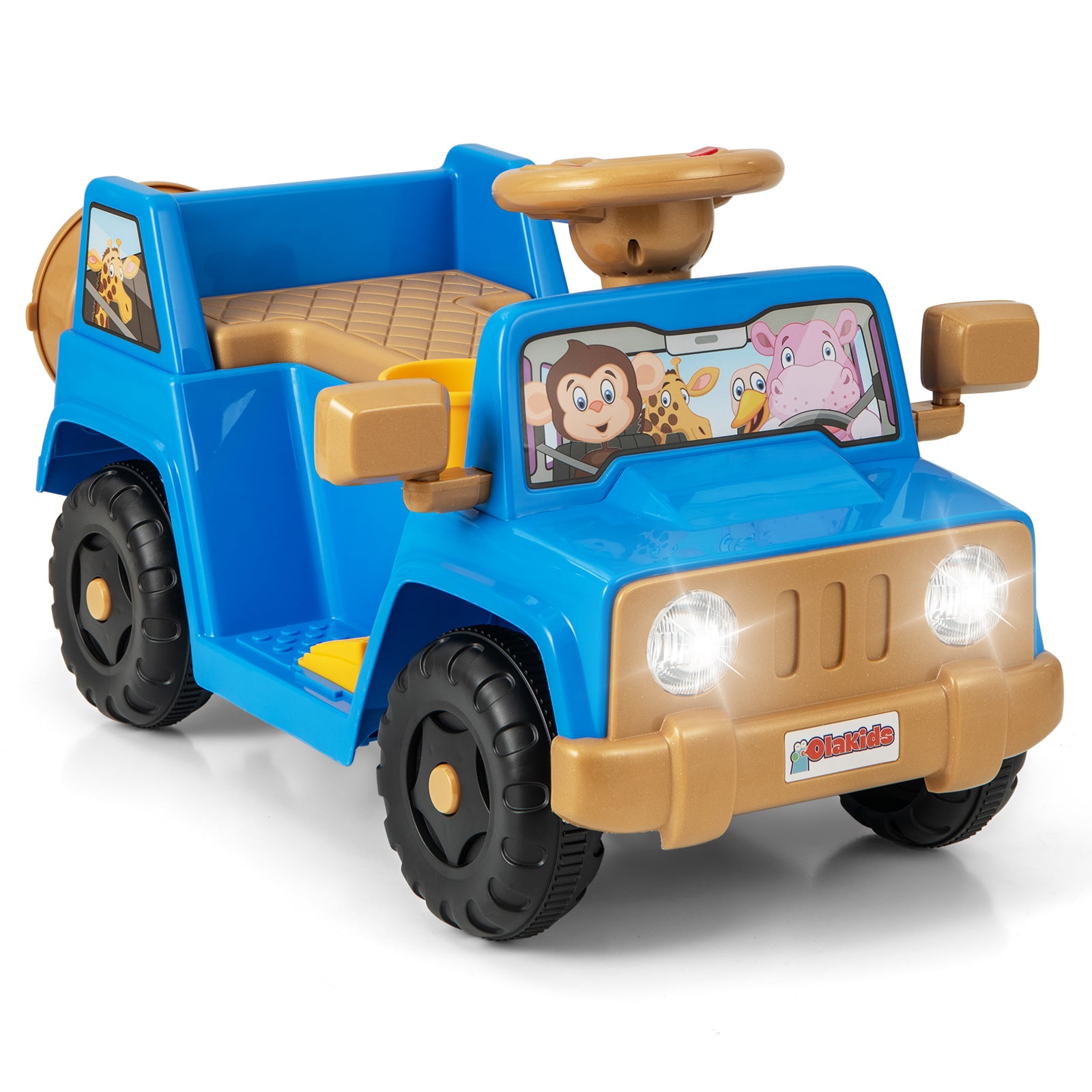 6V Kids Riding Toy with Sound Effects One-Button Start-Navy