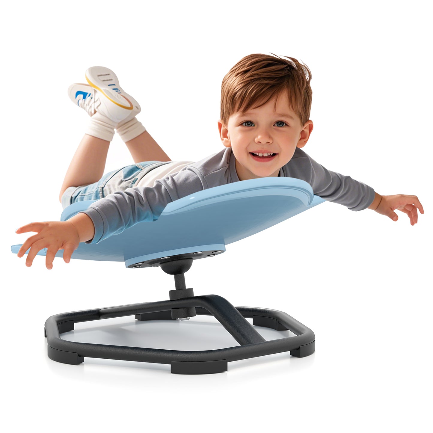Kids Sensory Swivel Chair Elephant Petal 360° Spinning Chair-A-Blue