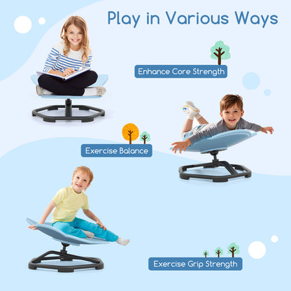 Kids Sensory Swivel Chair Elephant Petal 360° Spinning Chair-A-Blue