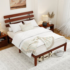Double/King Size Bed Frame with Retro Headboard and Under-Bed Storage Space-King Size