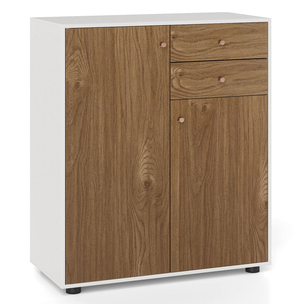 Kitchen Sideboard Buffet Cabinet with 3 Adjustable Shelves-Natural