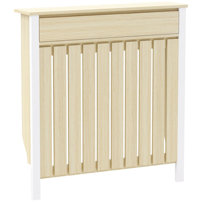 HOMCOM 93 x 88.5cm Rustic-Look Radiator Cover - Oak