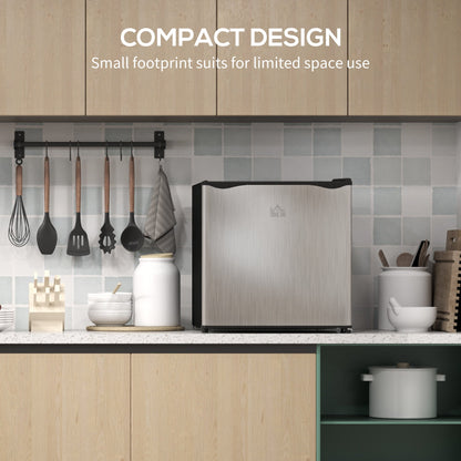 HOMCOM 35L Mini Freezer, -24√¢‚Äû∆í to -14√¢‚Äû∆í Temperature - Silver Tone