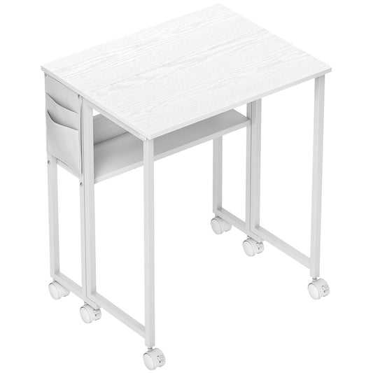 HOMCOM 63 cm Drop Leaf Writing Work Desk - White