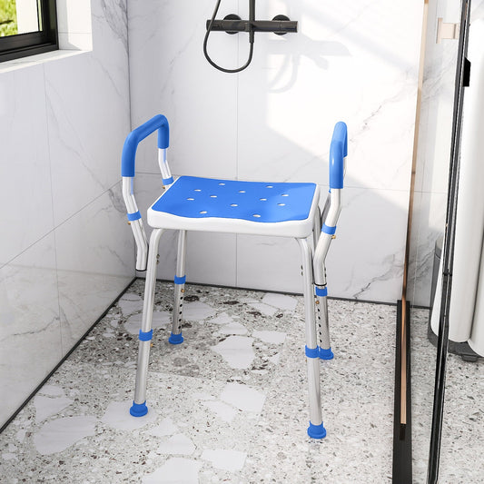 HOMCOM 57-69cm Aluminium Frame Bath Seat