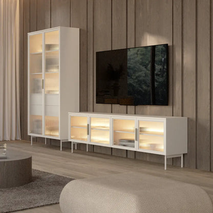 Lumi Tall Display Cabinet 92cm