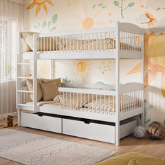 Wooden Bunk Bed Luna With Storage