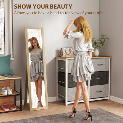 HOMCOM 37 x 157 cm Full Length Mirror - Natural