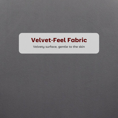 HOMCOM Set of Two Velvet-Feel Lotus Bar Stools - Grey