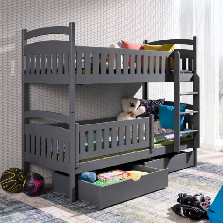 Wooden Bunk Bed Ignas with Storage