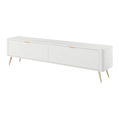 White cabinet with mesh front panel on a white background