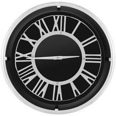 14/17.5 Inch Silent Wall Clock with Silver Frame-L