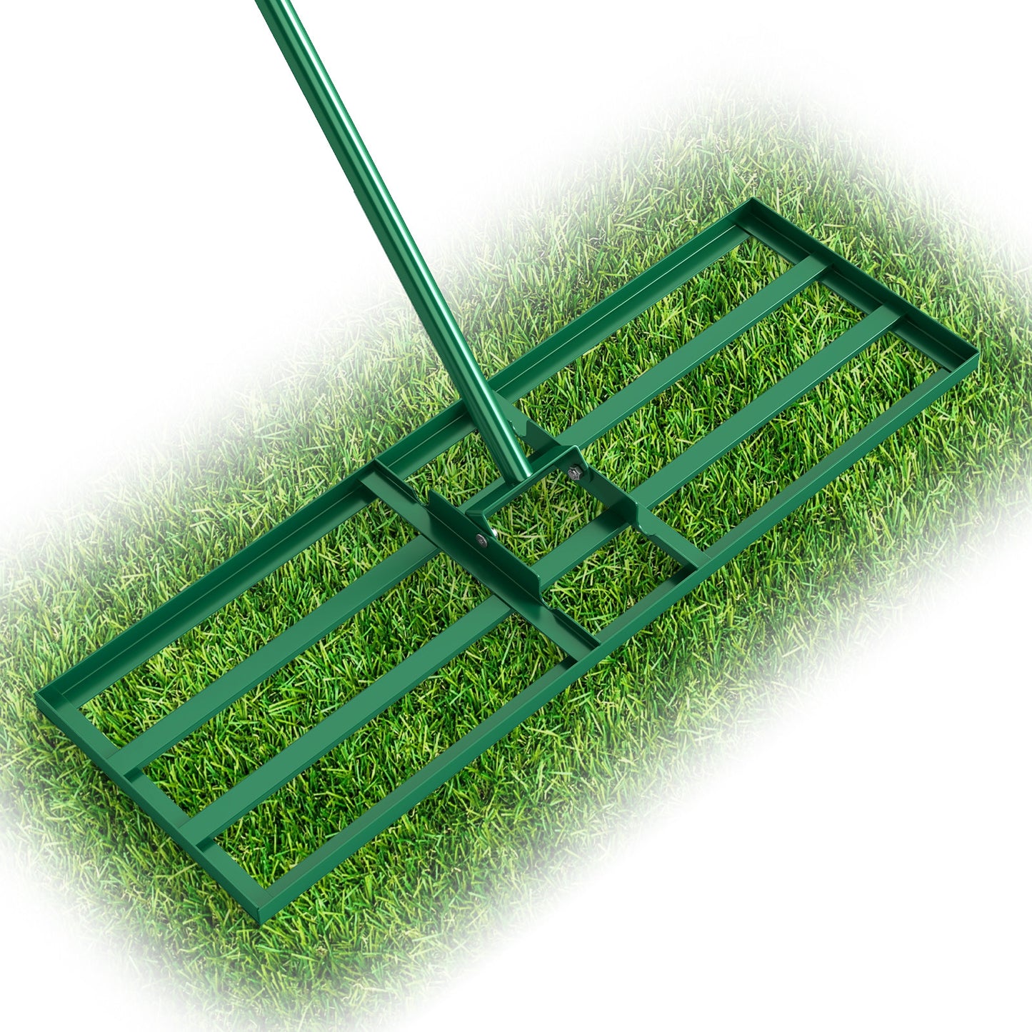 Lawn Leveling Rake Heavy Duty Lawn Level Tool for Soil Farm-Green