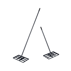 Lawn Leveling Rake Heavy-Duty Metal Levelawn Tool with 43 x 25 cm Plate-Black
