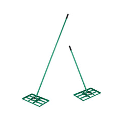 Lawn Leveling Rake Heavy-Duty Metal Levelawn Tool with 43 x 25 cm Plate-Green