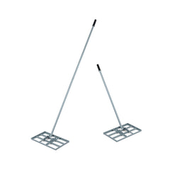 Lawn Leveling Rake Heavy-Duty Metal Levelawn Tool with 43 x 25 cm Plate-Silver
