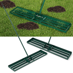 75/91/106 x 25cm Lawn Leveling Rak with Ergonomic Handle-117 x 25 cm-Green