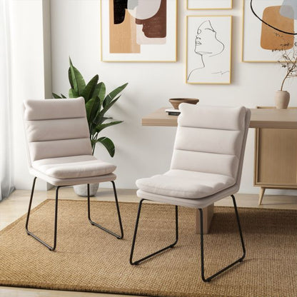 Leisure Chair Upholstered Accent Chair with Wood Heavy-duty Metal Frame-White