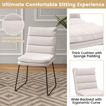 Leisure Chair Upholstered Accent Chair with Wood Heavy-duty Metal Frame-White