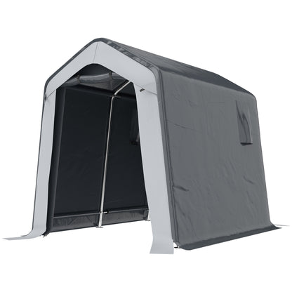 Outsunny 1.8 x 2.4m Garden Storage Shed Tent, Waterproof Portable Shed Shelter for Motorbike, Garden Tools, Bike Storage
