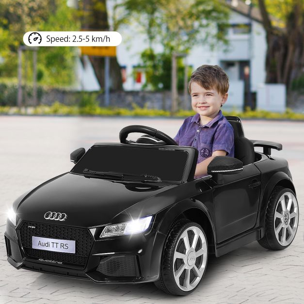 Licensed Audi TTRS 12V Battery-Powered Vehicle with 2 Motors MP3 music-Black