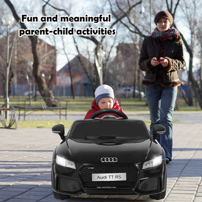 Licensed Audi TTRS 12V Battery-Powered Vehicle with 2 Motors MP3 music-Black